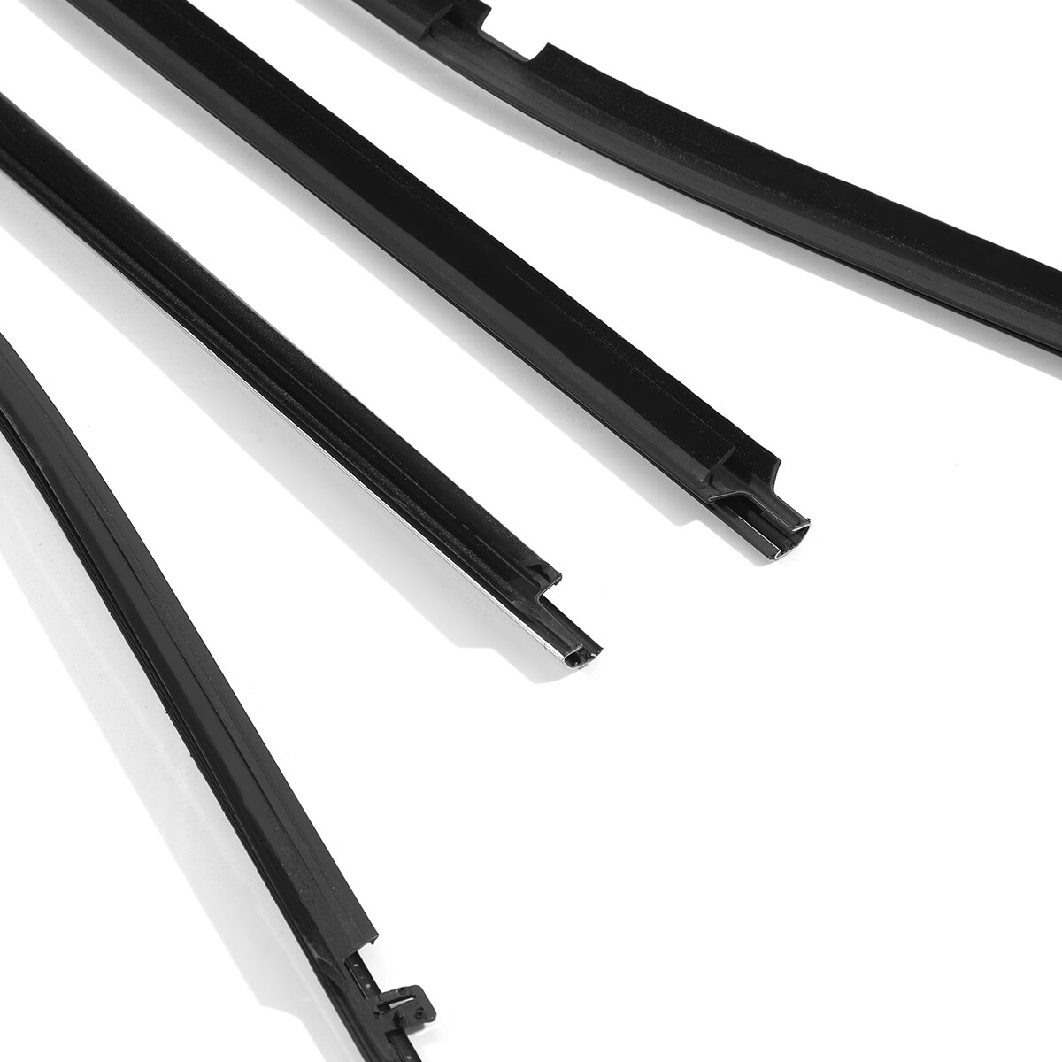 Chrome 4PCS Door Window Trim Moulding Belt Weatherstrip For Corolla 2014-2018