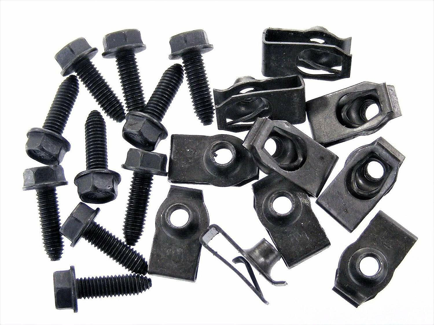 Metric Body Bolts & U-Nuts M6-1.0 x 20mm 10mm Hex 10 Ea #H1864 (1897/1928)CC