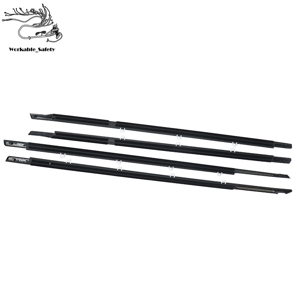 4 Piece Weatherstrip Window Moulding Trim Seal Belt For 2008-2012 Honda Accord
