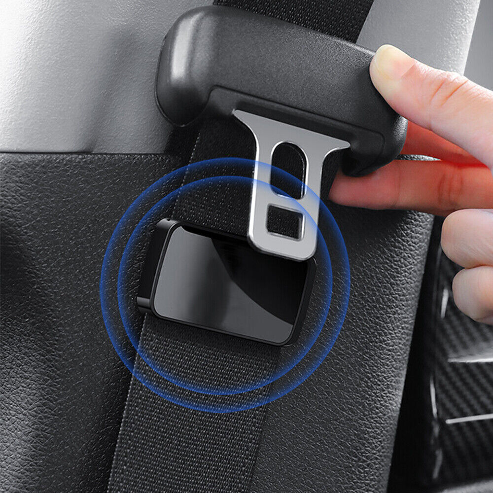 2x Magnetic Car Seat Belt Buckle Fixed Stabilizer Limiter Stopper Holder Parts