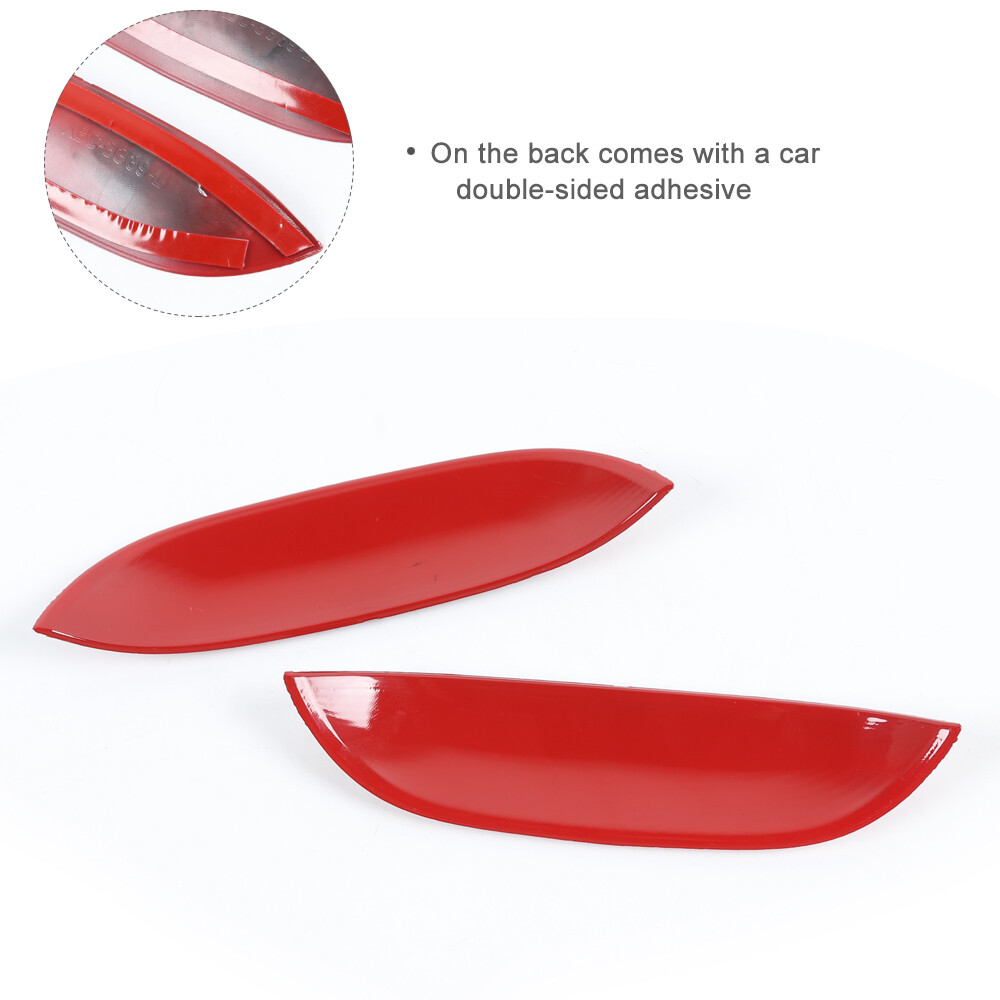 4x Exterior Door Handle Bowl Decor Cover Trim Bezel for Dodge Charger 2011+ Red