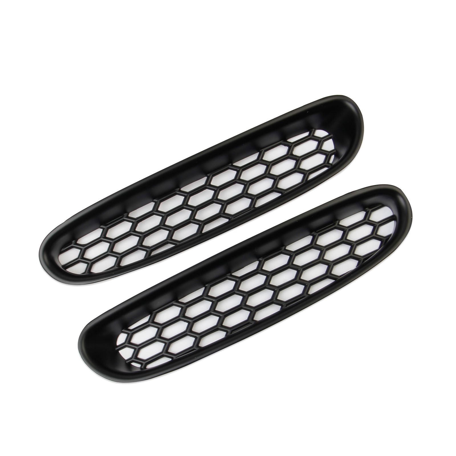 Black Front Fog Light Honeycomb Lamp Trim Cover For Chevrolet Corvette C5 97+