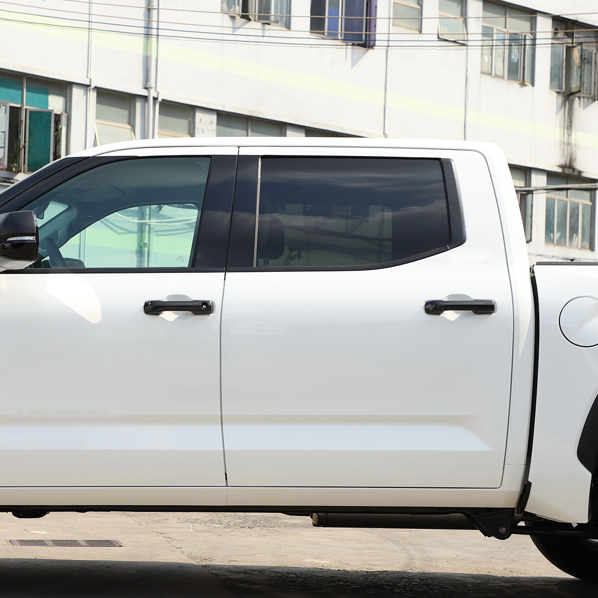 Carbon Fiber Side Mirror + Side Door Handle Cover Trim For Toyota Tundra 2022-24