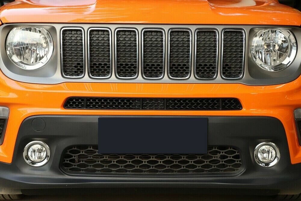 Front Face Grille Mesh Insect Net Trim Covers For Jeep Renegade Accessories