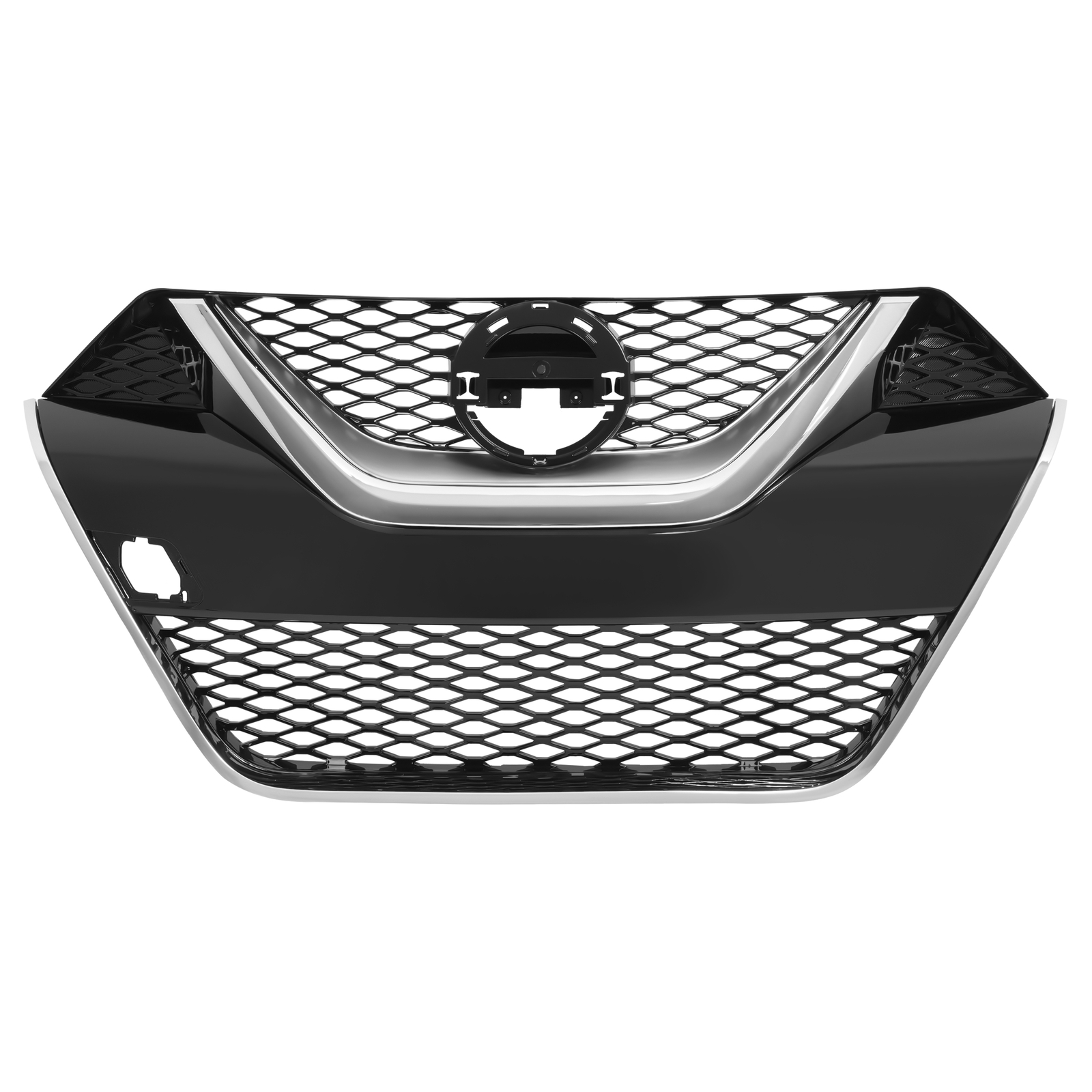 Front Upper Bumper Grille Black w/Chrome Trim For Nissan Maxima 2016 2017 2018
