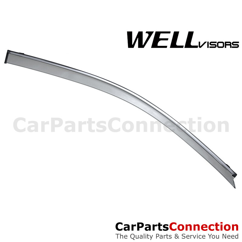 WellVisors Window Visors 07-17 For Lexus LS460 Side Deflectors Chrome