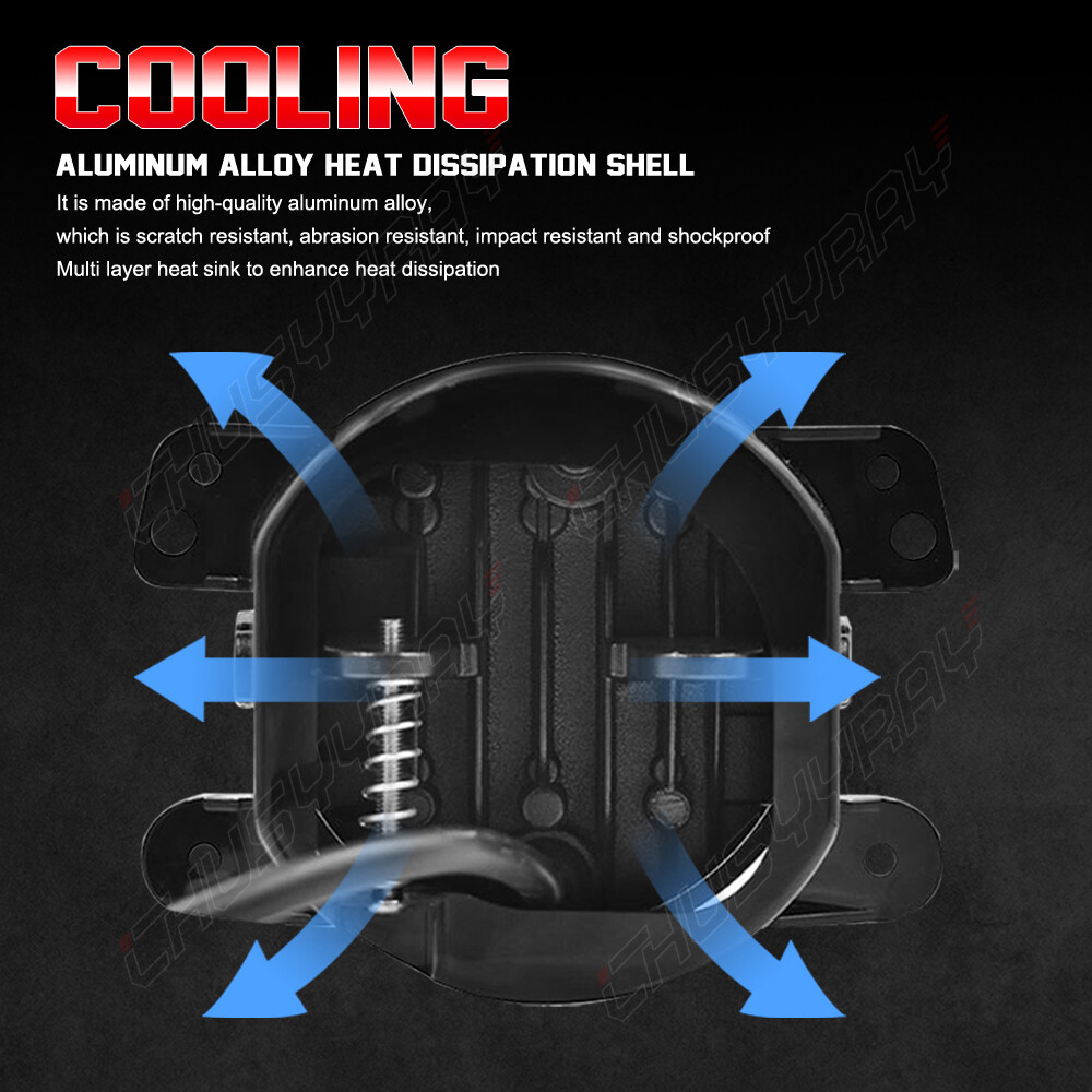 Halo 4 inch Round LED Fog Lights Bumper Driving Lamp For 2009-2018 Dodge Journey