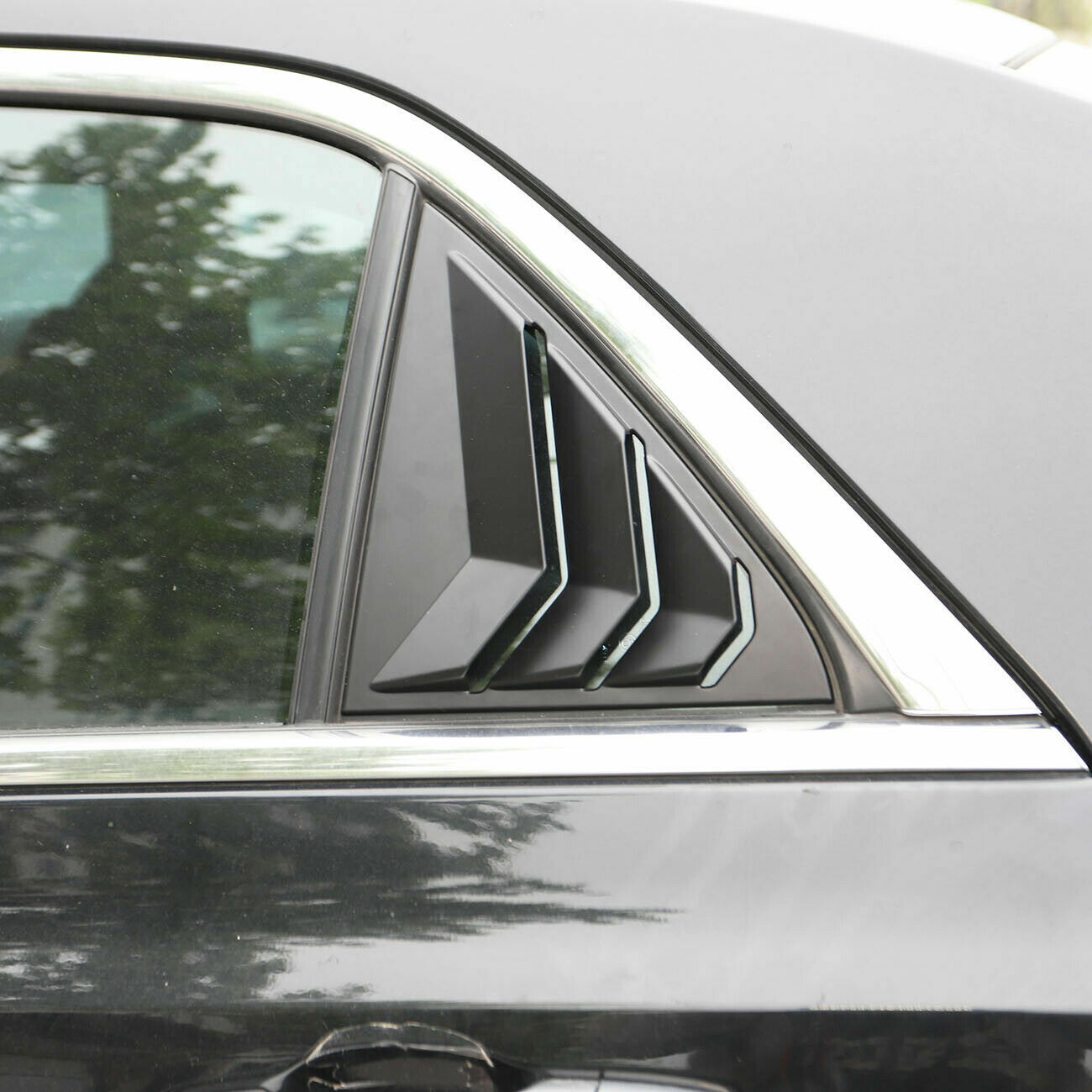 Matte Black Side Window Louvers Air Vent Shades Cover Trim For 11+ Chrysler 300