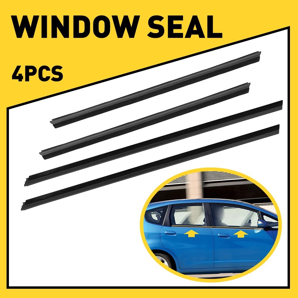 4pcs Door Belt Weather Strip Molding Seal For Honda Fit 2008-2013 Jazz
