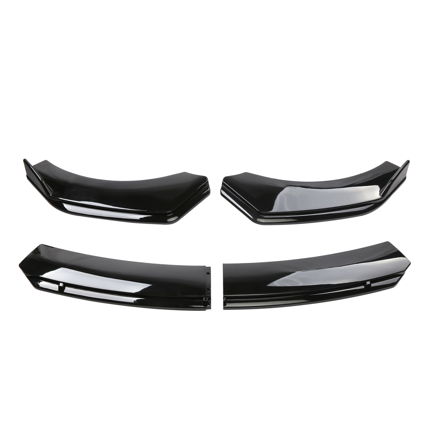 Gloss Black Car Front Bumper Spoiler Lip Splitter Body Kit For Jaguar XE XJ XJL