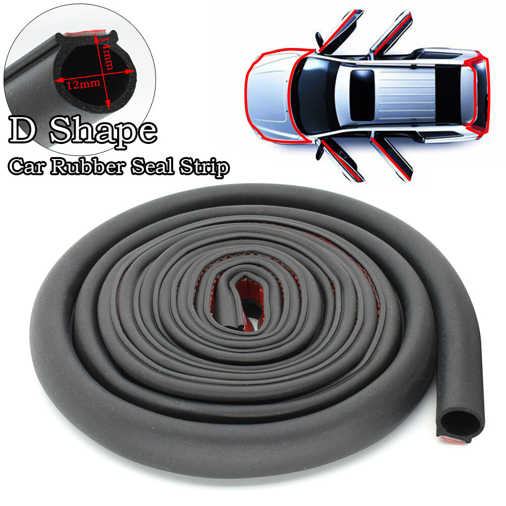 Universal D-Shape Car Door Seal Strip Moulding Trim Rubber Edge Weatherstrip NEW