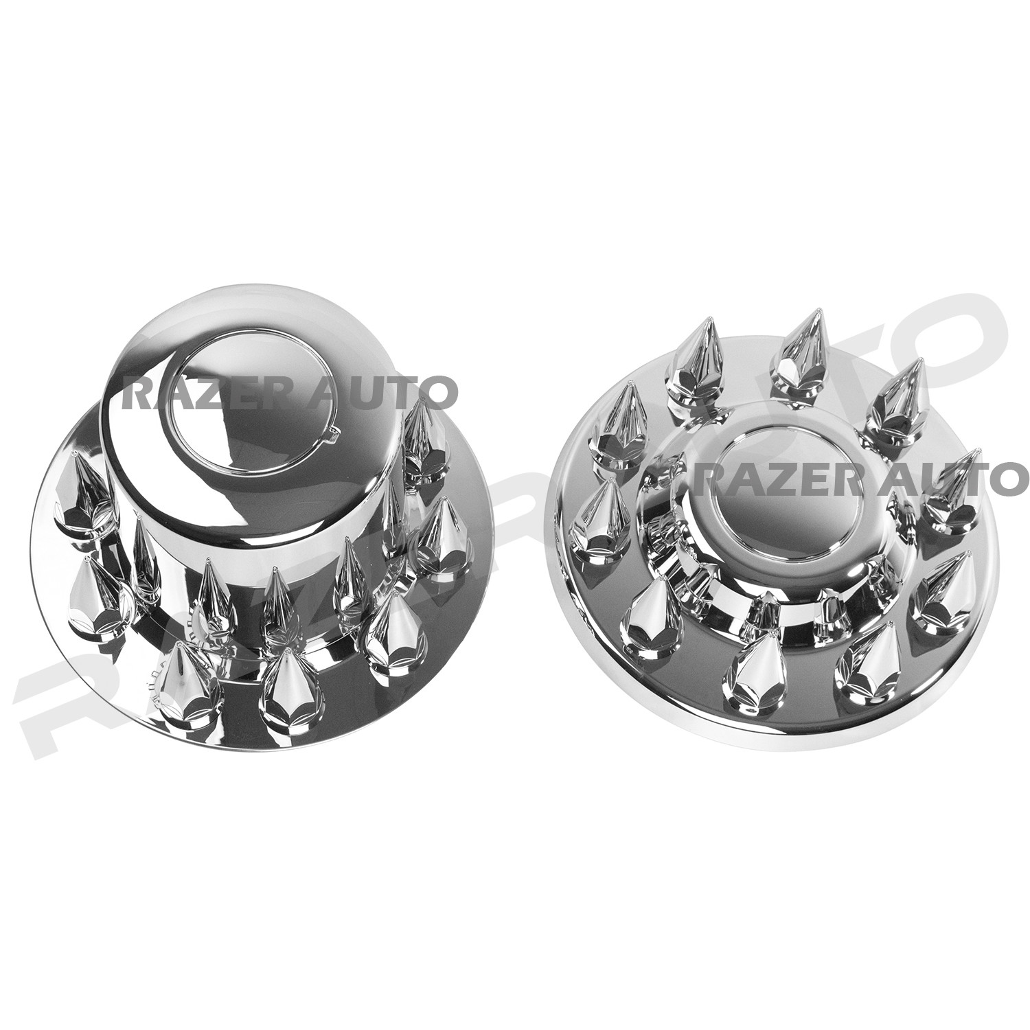 Chrome 19.5″ Front+Rear Wheel Center Hub Cap 10 Lug Axle for 12-19 Dodge RAM