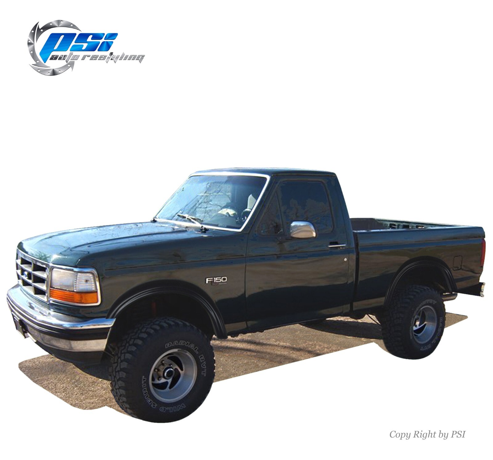 Rugged Fender Flares Fits Ford F-150 F-250 Bronco 92-96 F-350 92-97 Paintable