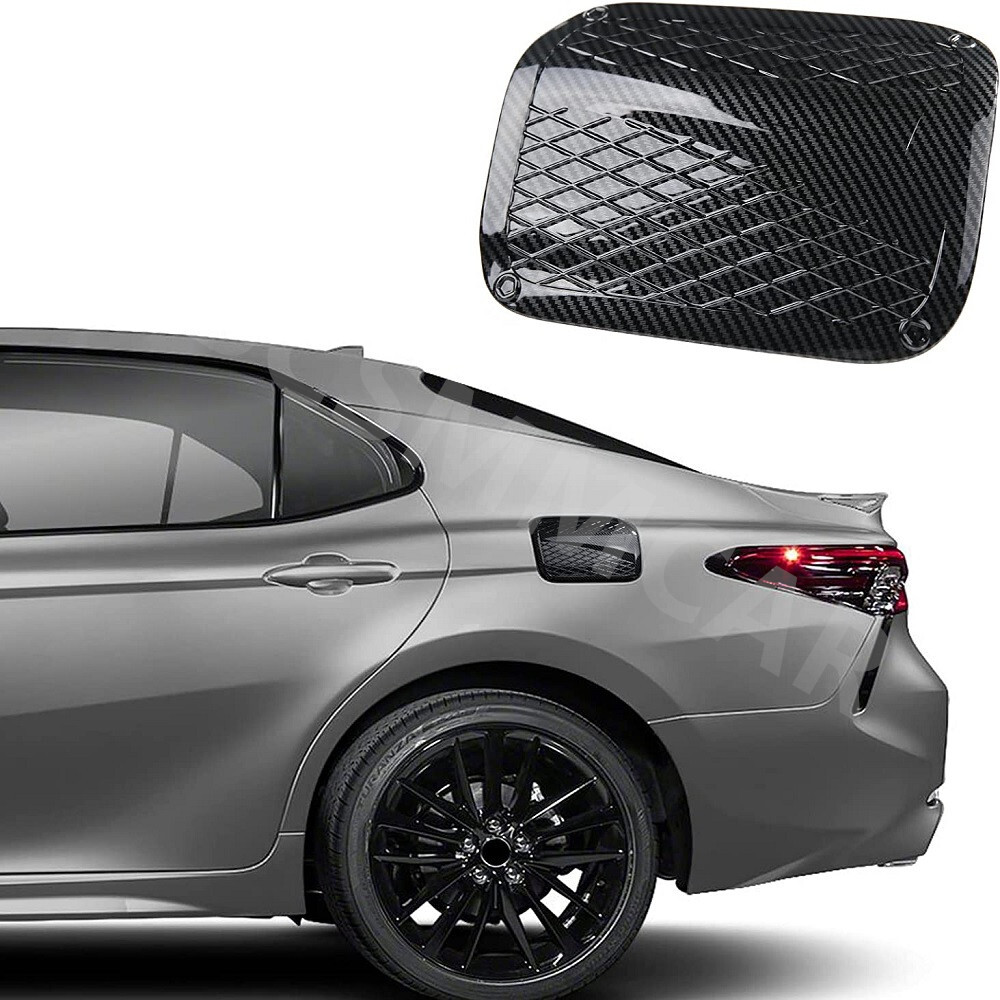 Gas Fuel Tank Cap Cover Trim Carbon Fiber Look Fit For Toyota Camry 2018-2023