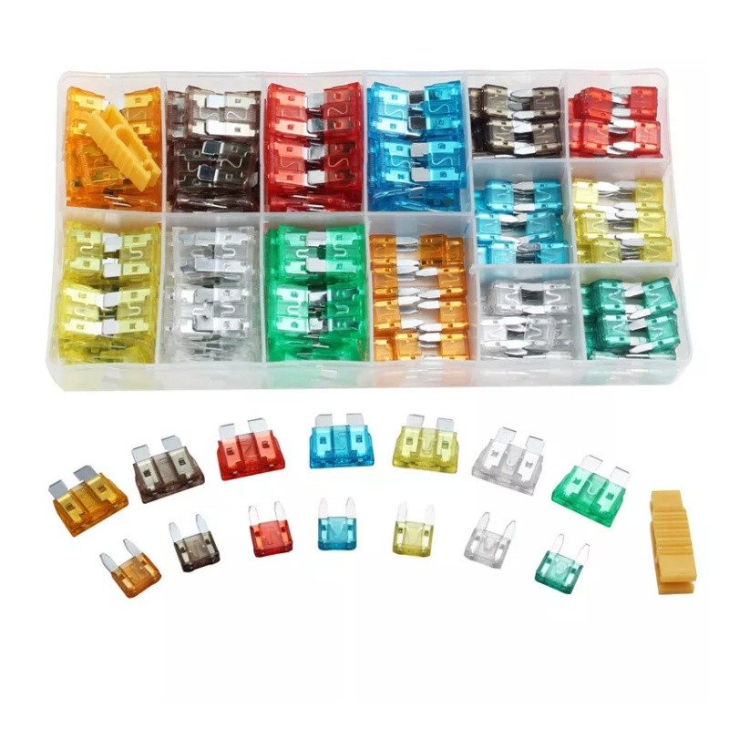 220Pcs Car Fuse Assortment Kit Blade Type Auto Fuses Low & Tall Profile Fuses
