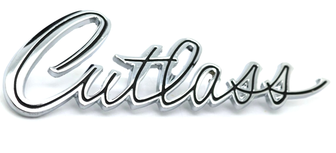 Rear Trunk Deck Cutlass Script Emblem For 1968 Oldsmobile Cutlass USA Made