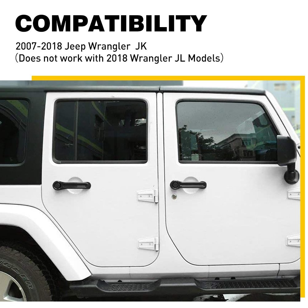 5* Door Handle Grab Trim Cover for 2007-2017 Jeep Wrangler JK Car Auto Parts New