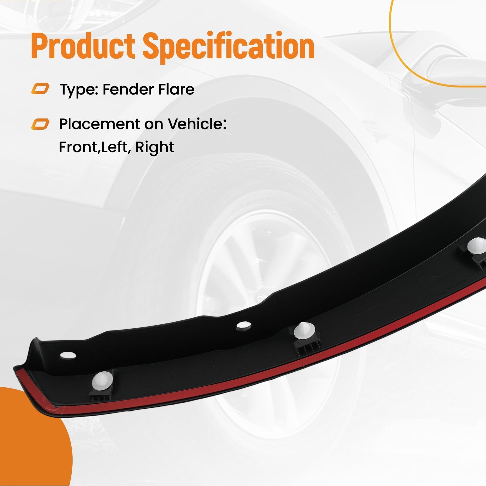 Fender Flare Trim Left Right for Lexus NX300 NX300h 2018-2021 7560178010