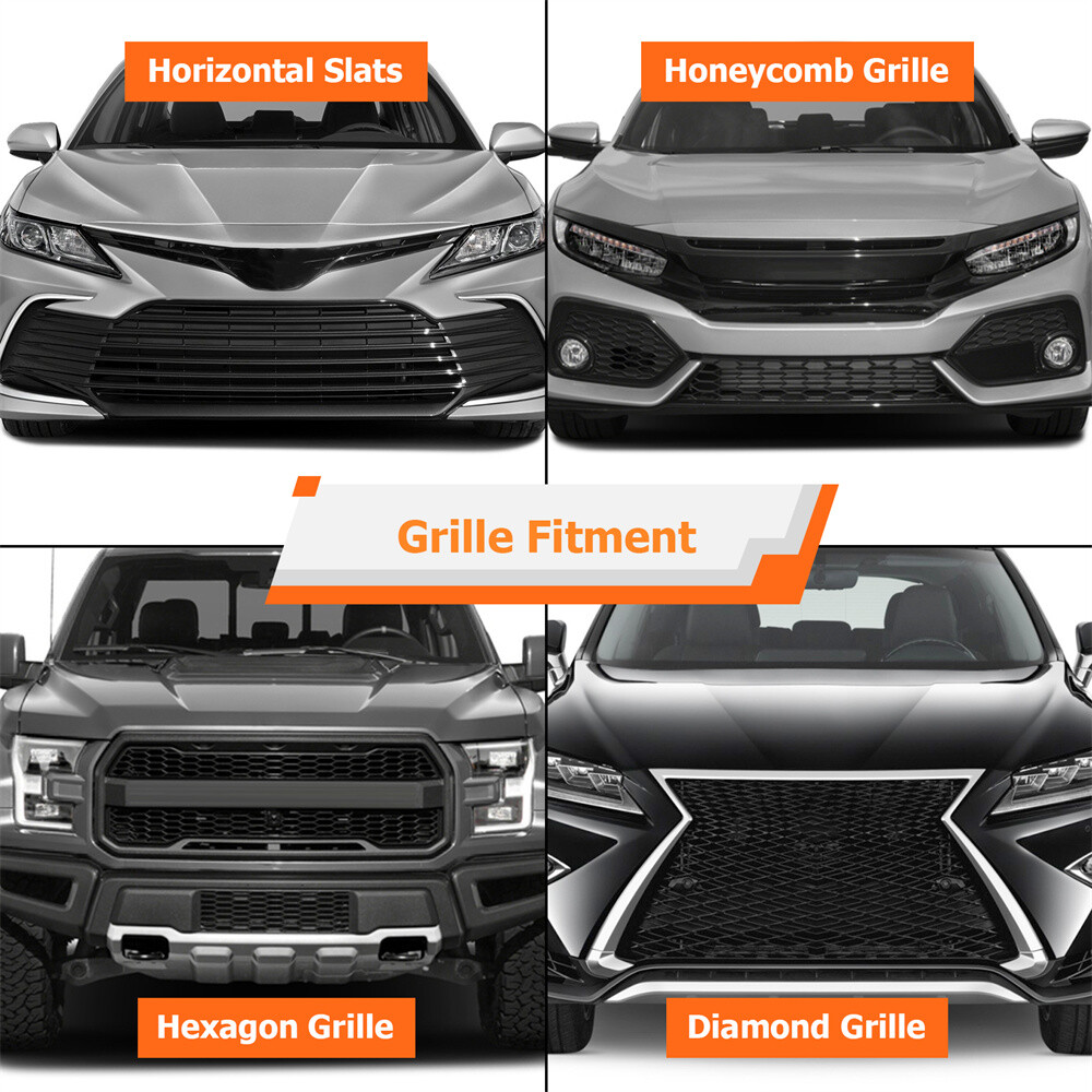 For Chevy Camaro 13-15 Adjustable Lower Grille Mesh License Plate Bracket Holder