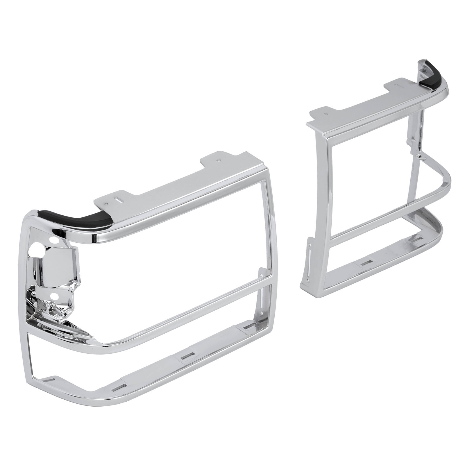 2PCS Silvery Headlight Bezel Door For Ford Ranger Bronco Explorer 1989-1994