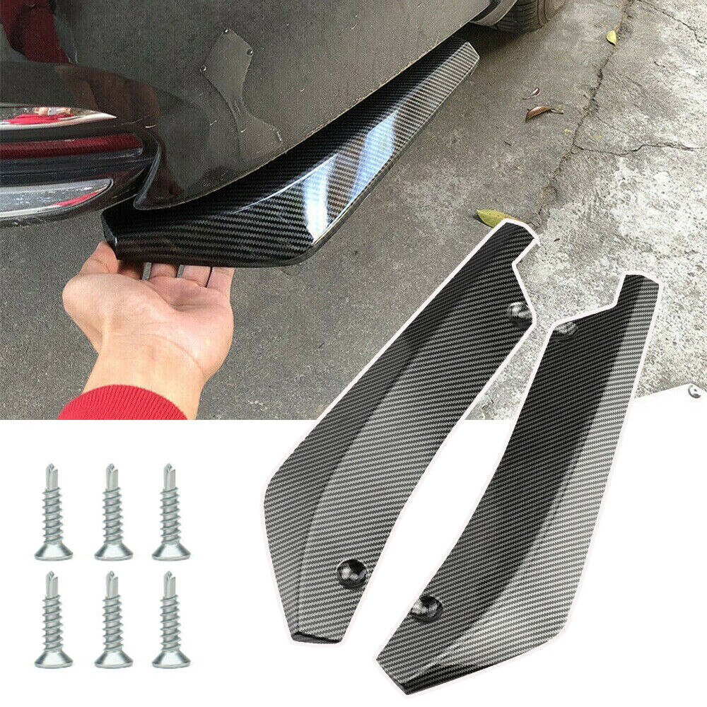 2pcs For Acura TSX TLX ILX MDX Carbon Fiber Rear Bumper Splitter Diffuser Canard