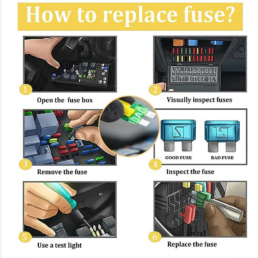 330Pcs Universal Car Blade Fuses Assortment Kit Standard Mini & Low Profile Fuse