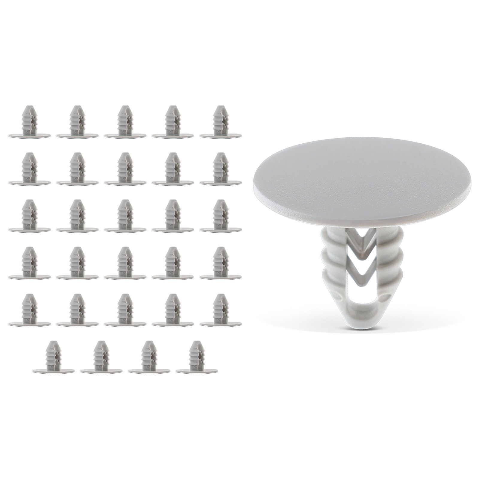 30x Nylon White Headliner Retainer Push Pin Clips for Ram ProMaster 1500 2500