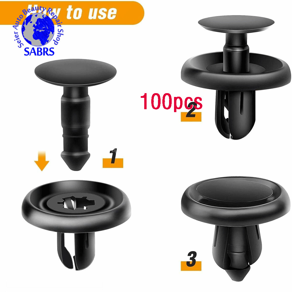 100pcs Type Retainer for Lexus Toyota Body Splash Shield Clips fit 90467-07201