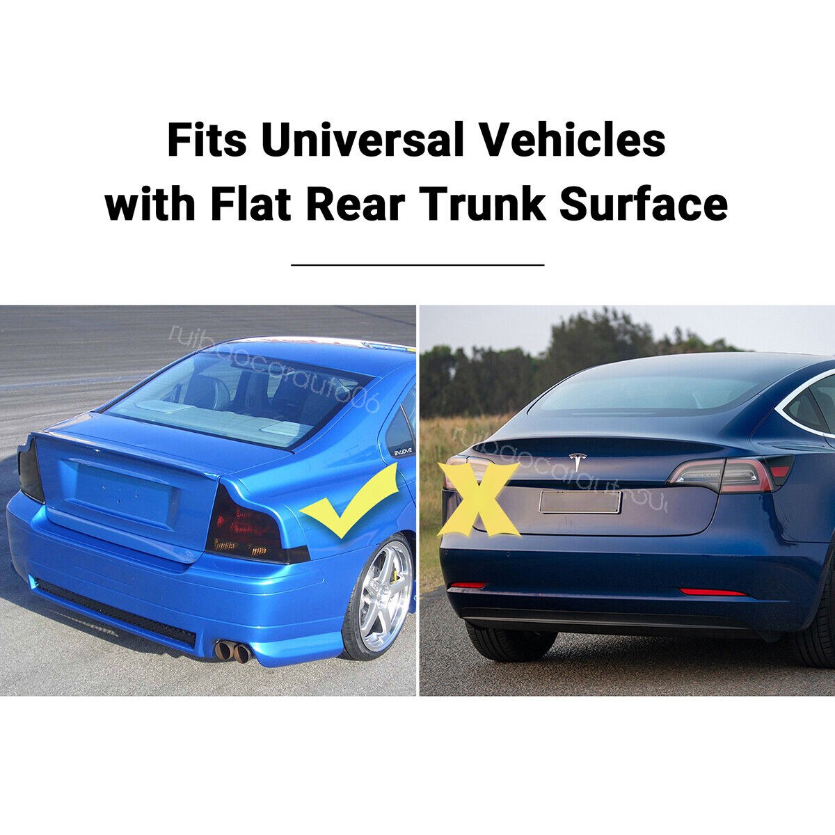 Carbon Style 46″ Rear Trunk Spoiler Wing GT Style Racing For Honda Civic SiSedan