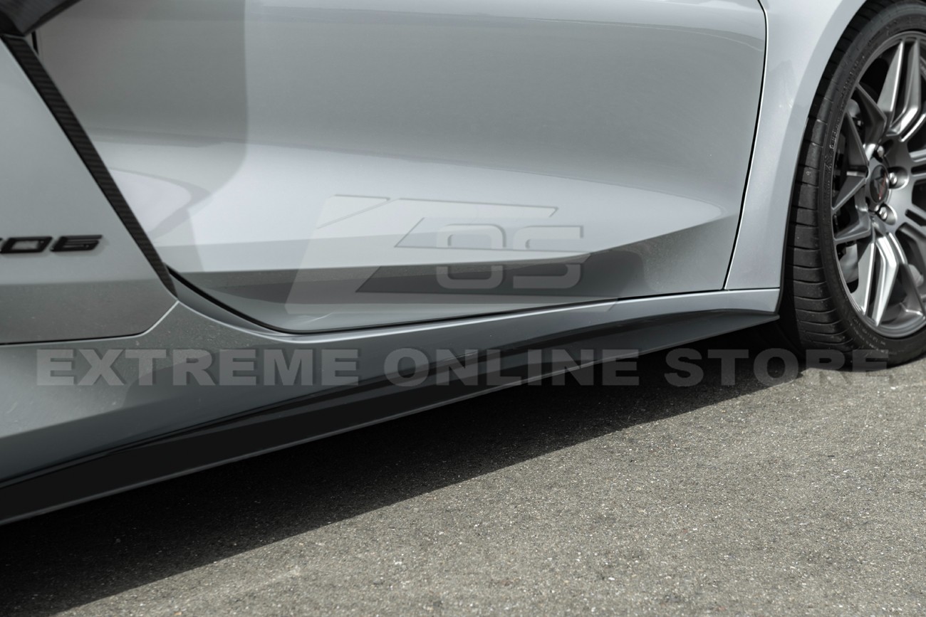 For 23-Up Corvette C8 Z06 | EOS Performance MATTE BLACK Side Skirts Extension