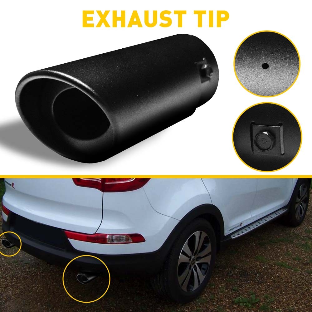 Matte Black Stainless Steel Exhaust Tip 1.5-2.4inch Fit For outlet tailpipe USA
