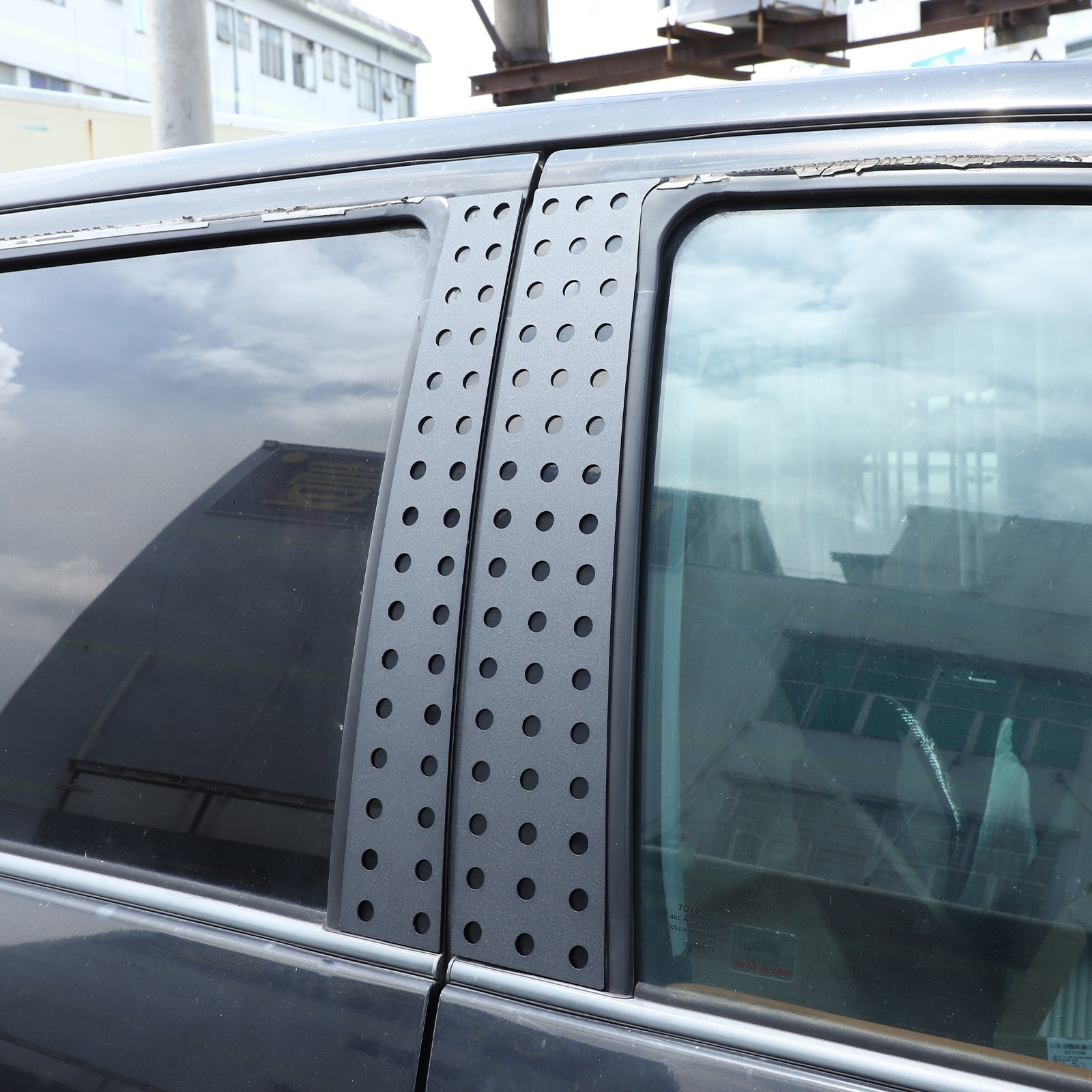 Aluminum Alloy Window Center Pillar Trim Panel Cover For Toyota FJ Cruiser 07-21