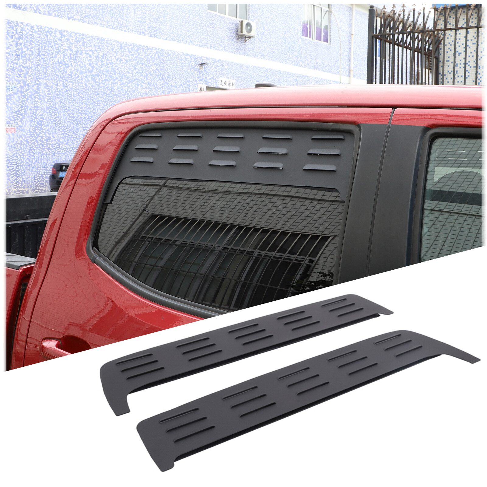 Black Aluminium Alloy Door Window Air Vents Screens For Toyota Tacoma 16-23 US