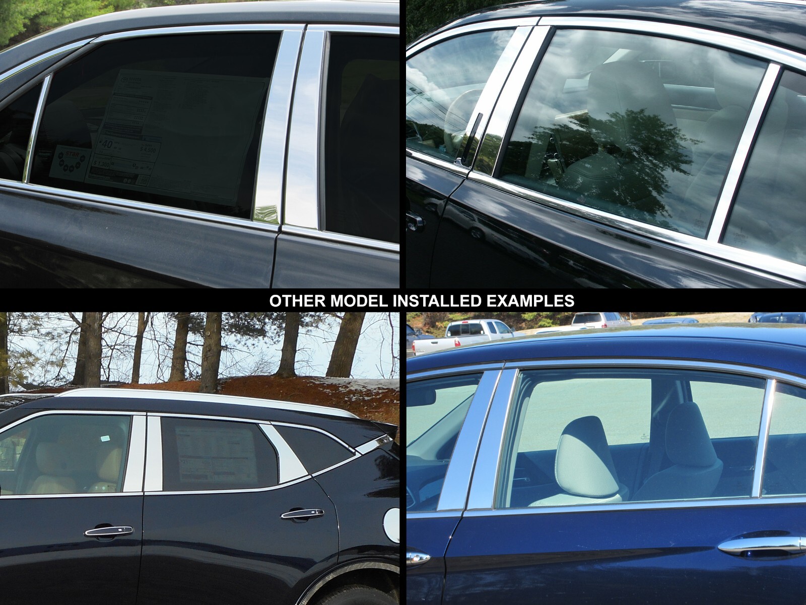 For 2018-2024 Buick Enclave Stainless Steel 6PC Chrome Pillar Post Window Trim