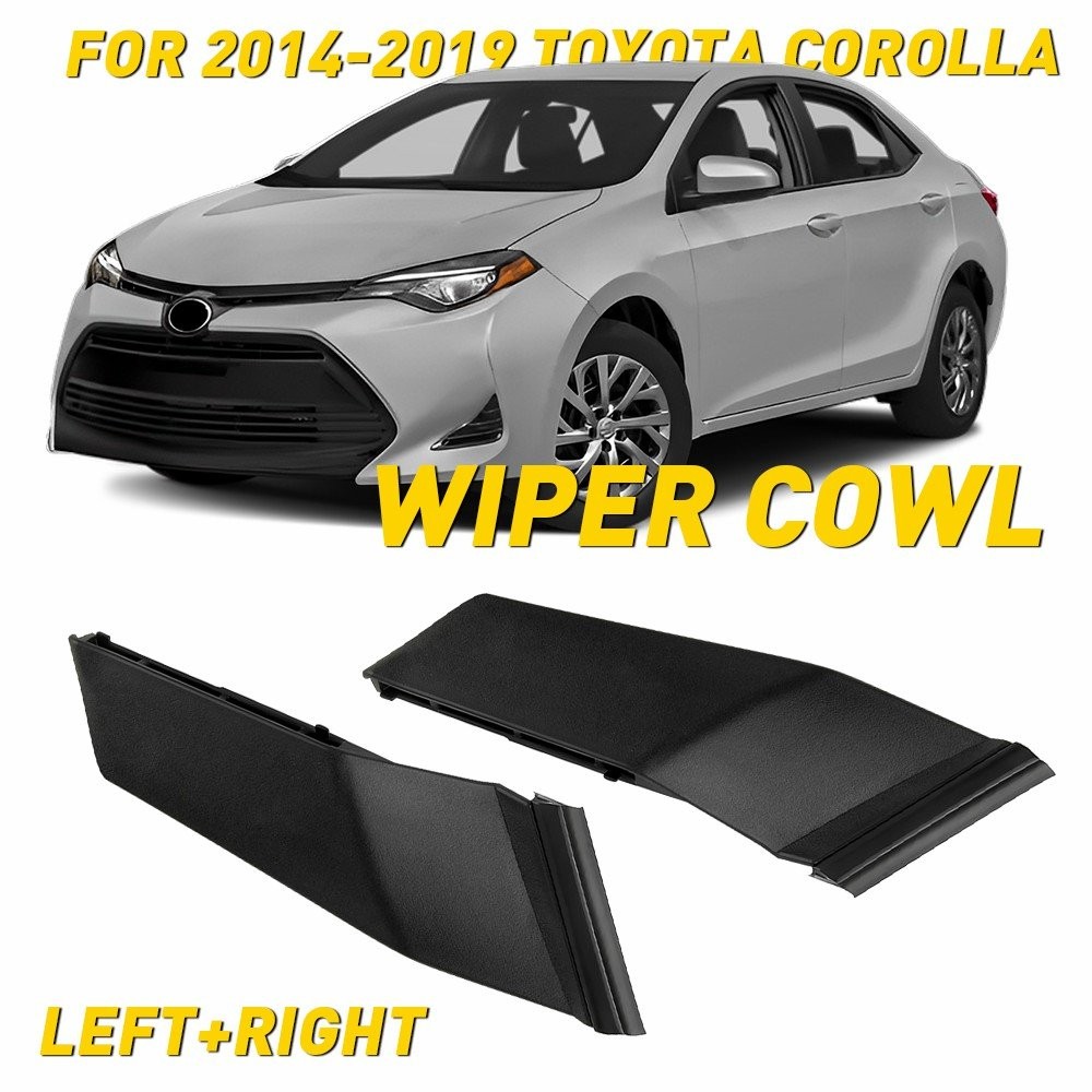 Front Windshield Wiper Side Cowl Extension Cover Trim For 2014-19 Toyota Corolla