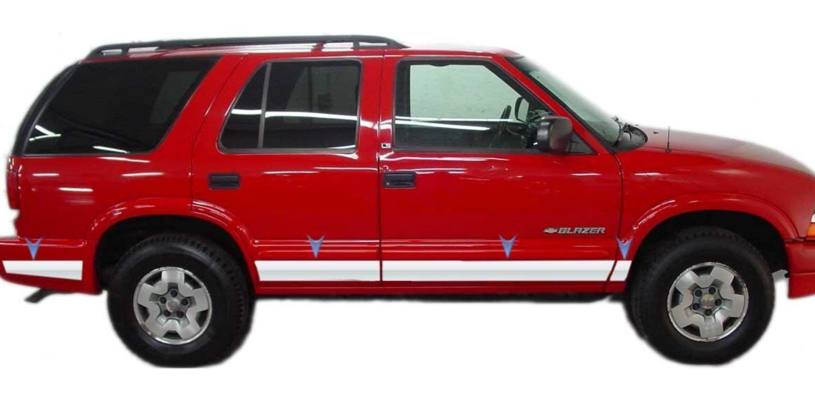 1995-2005 Chevy Blazer 4Dr Rocker Panel Trim Body Side Molding Stainless 6″ 10Pc