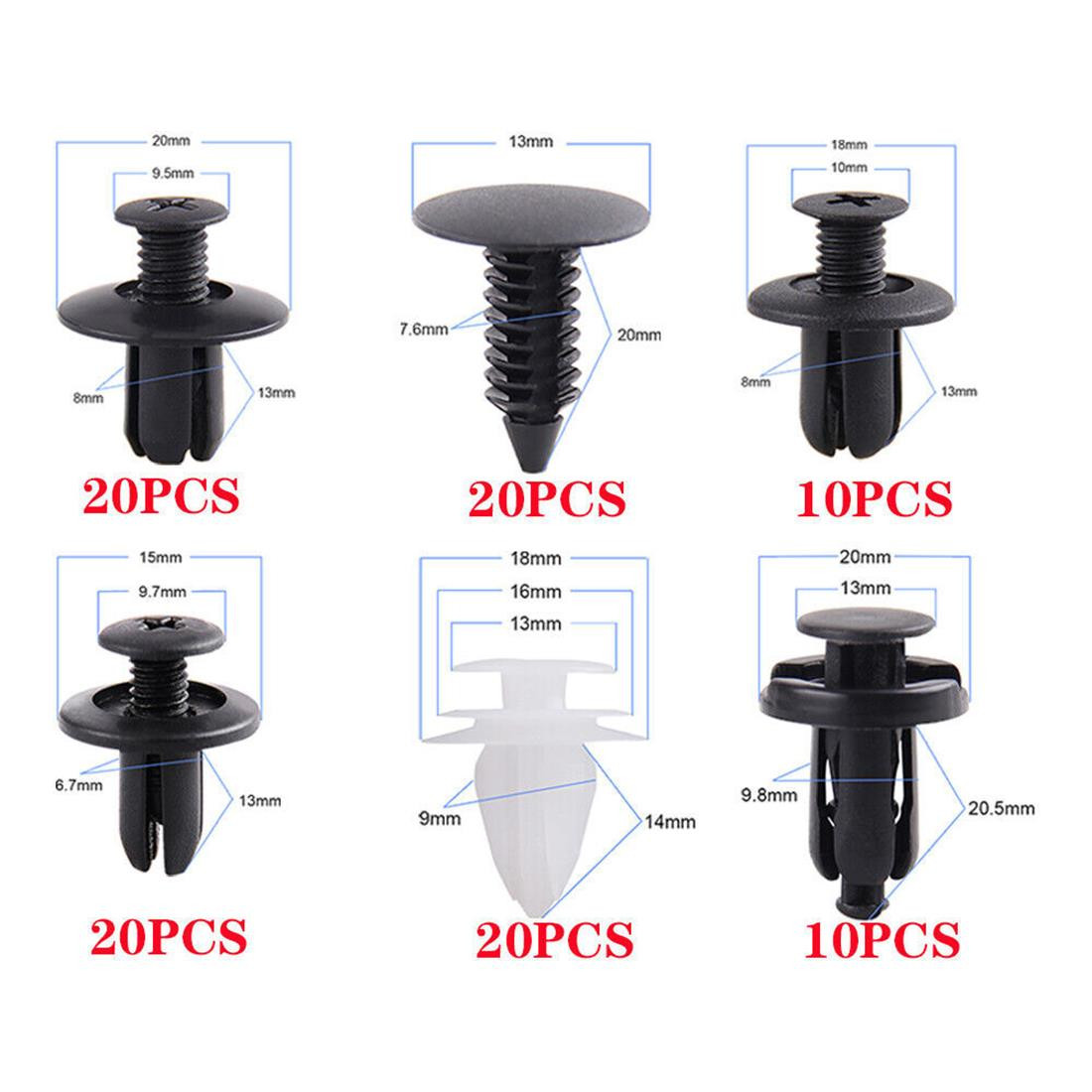 For Hyundai Fixing Fastener Bumper Fender Liner Push Type Retainer Clips 6 Sizes