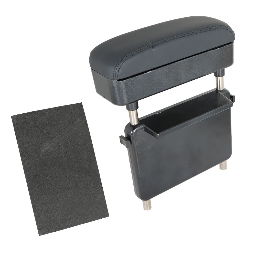 Universal Car Center Console Storage Armrest Box Organizer Elbow Support Black