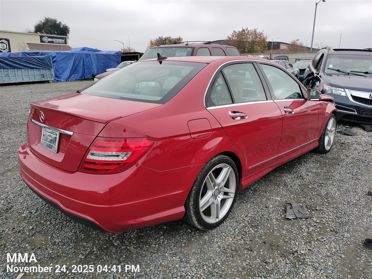 LEFT REAR DOOR MOULDING OEM 2010 MERCEDES-BENZ C250 204 730 01 80