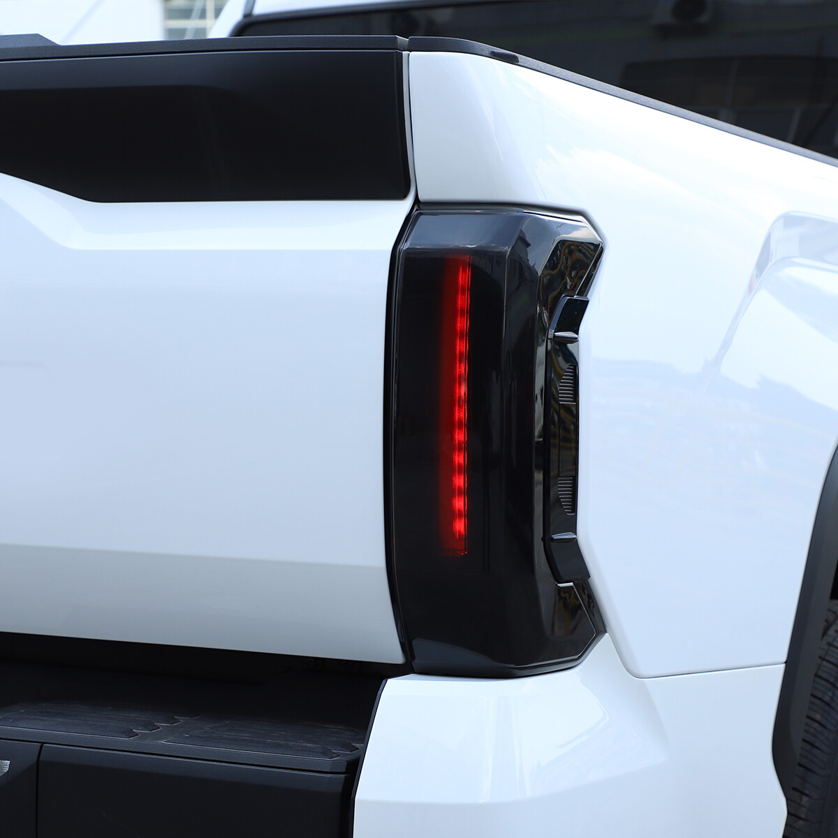 Smoked Blackout Tail Light Lamp Cover Bezel Overlay Trim For Toyota Tundra 2022+