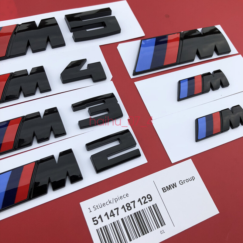 Gloss Black NEW Rear Trunk M540i Emblem Decal Badge FOR 5 Series E34 E39 E60