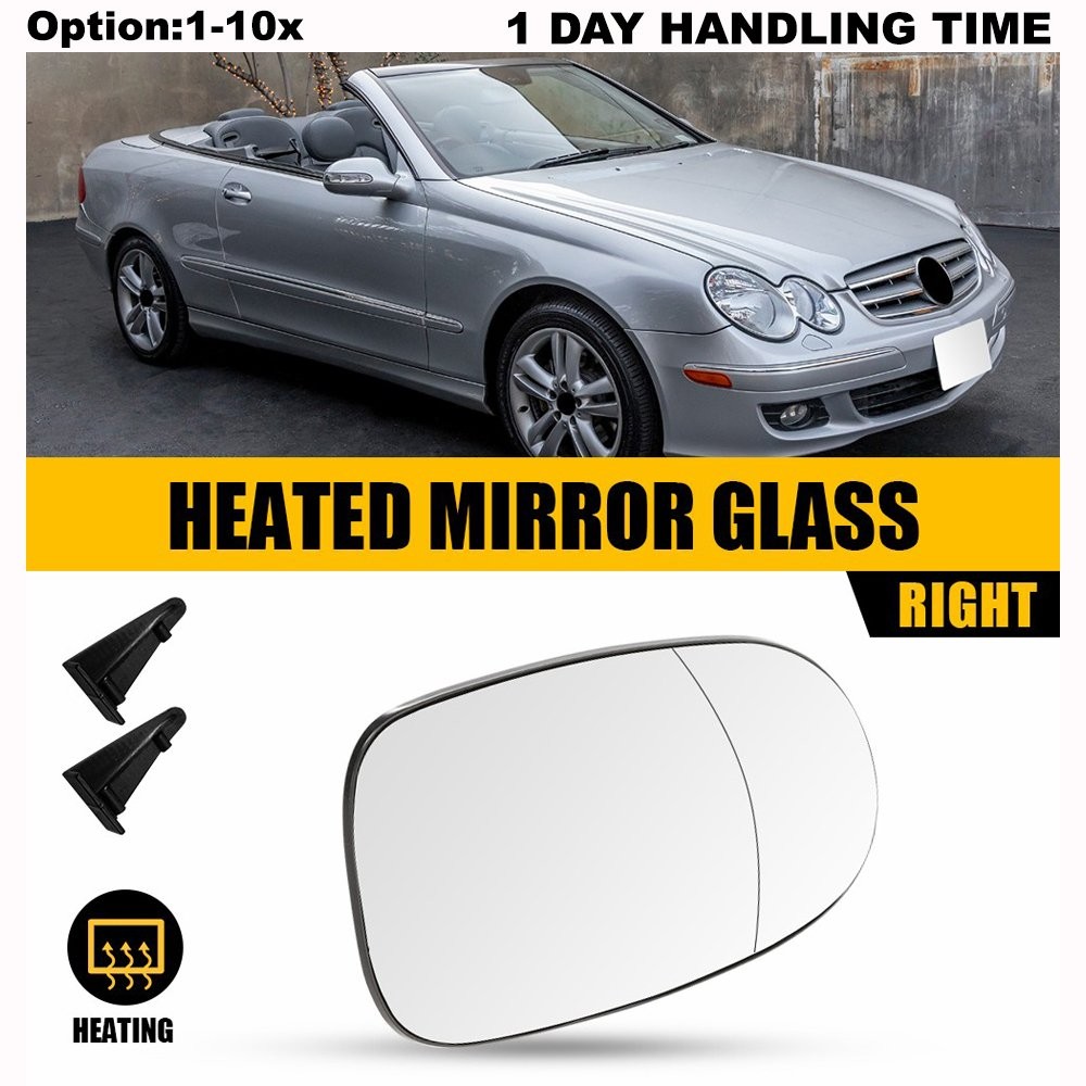 Passenger Side View Mirror Glass Power Heated For 2003-06 Mercedes CLK500 Base