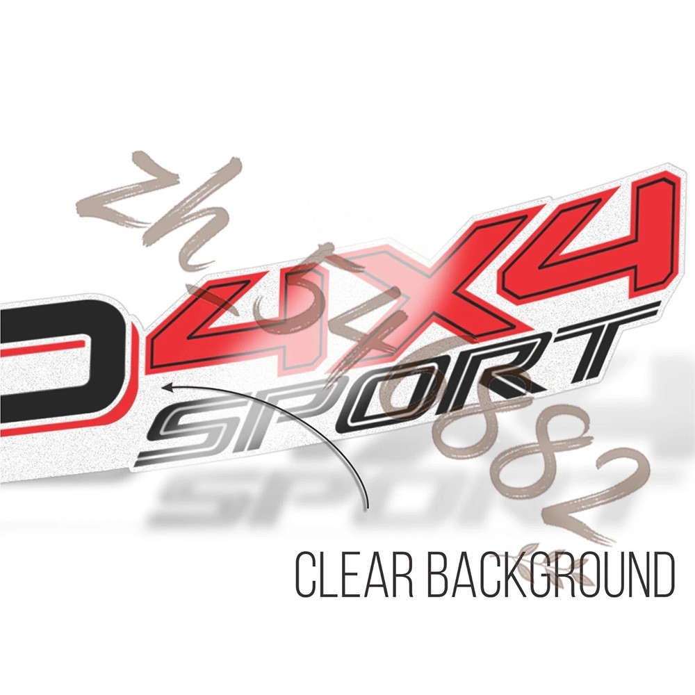 2PCS FOR TACOMA T-R-D 4X4 SPORT BEDSIDE DECALS BLACK RED STICKERS 75996-04090-A0