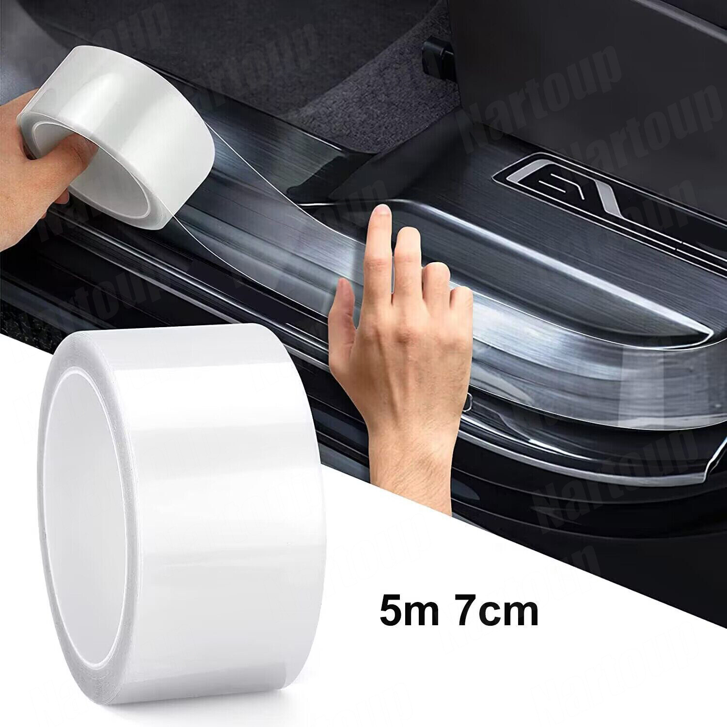 7Cm*5m Clear-Fiber Car Sticker Door Sill-Scuff Anti Scratch Tape Protection Film