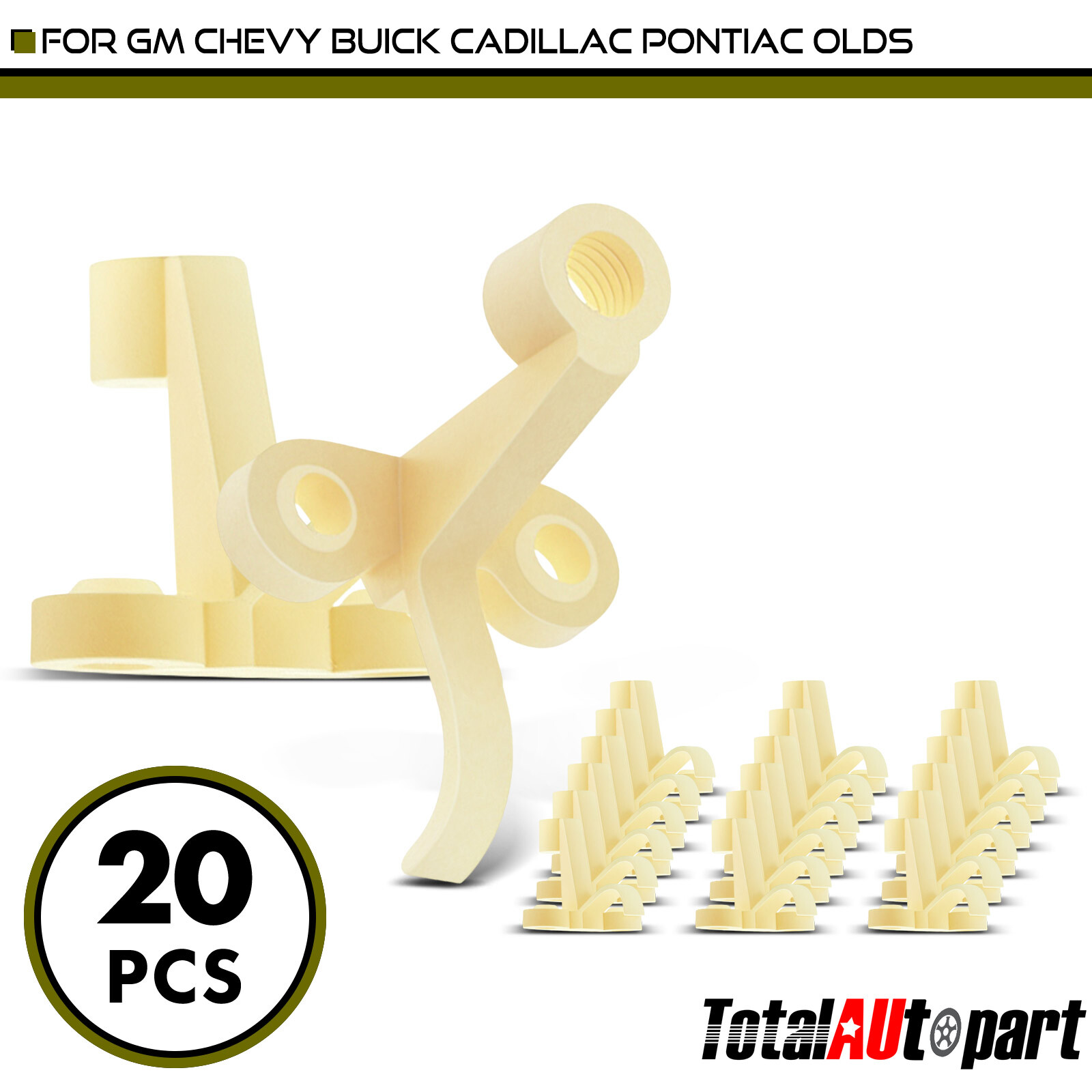 20Pcs Headlight Adjusting Screw & Nuts Assembly Retainer Clips for Chevy Buick