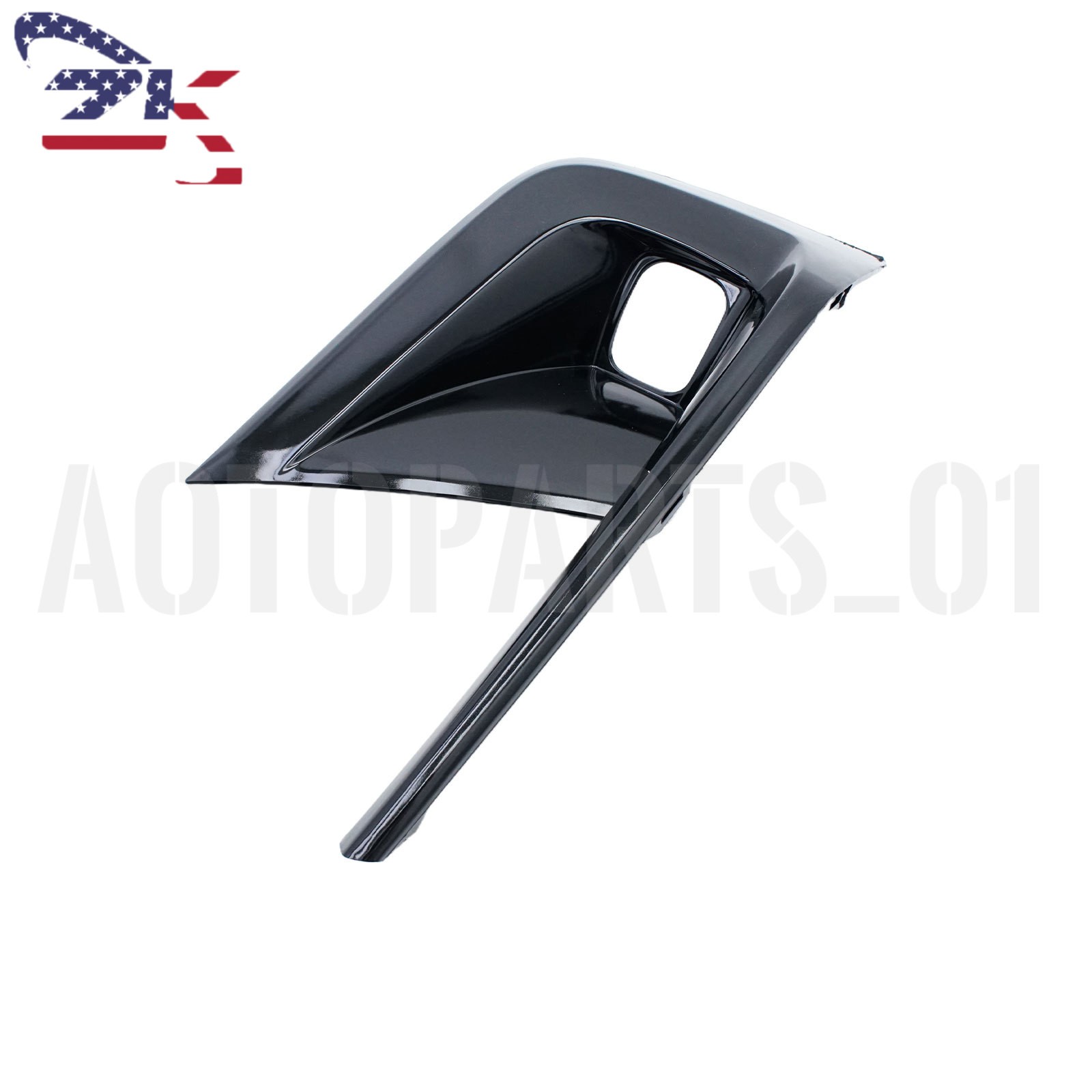 For 2022-2024 Honda Civic JDM Gloss Black Fog Light Lamp Bezel Cover LH RH