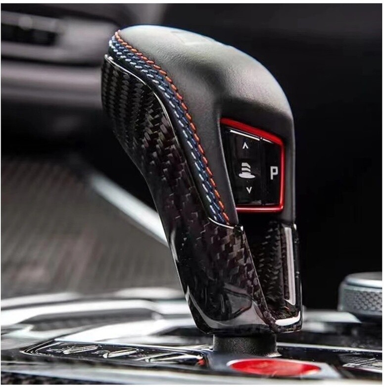 Real Carbon Fiber Gear Shift Knob Cover For BMW M2 M3 M4 G80 G82 F95 F96 F97 F98