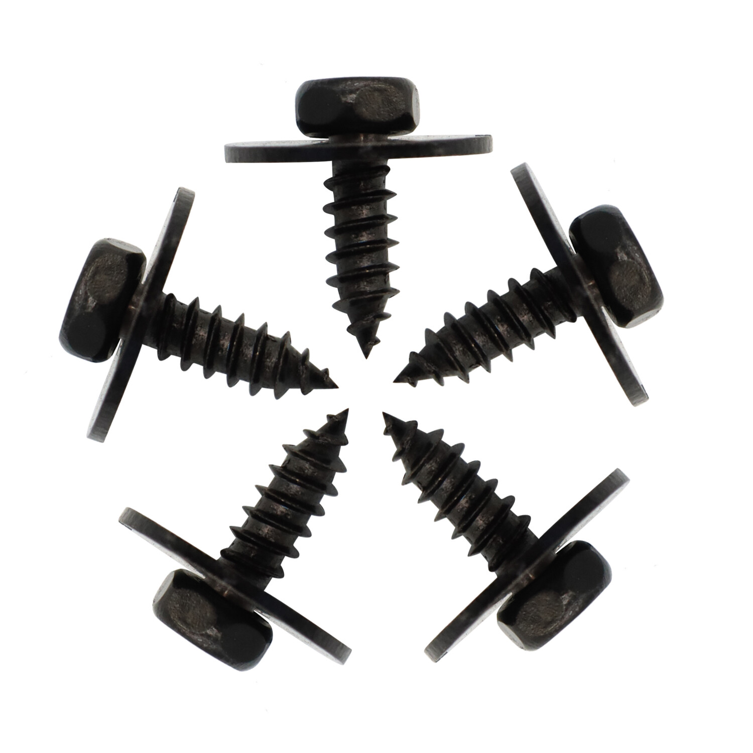 40x Black Metal Hex Bolts with Washer and U-Nut Speed Fastener clips set For BMW