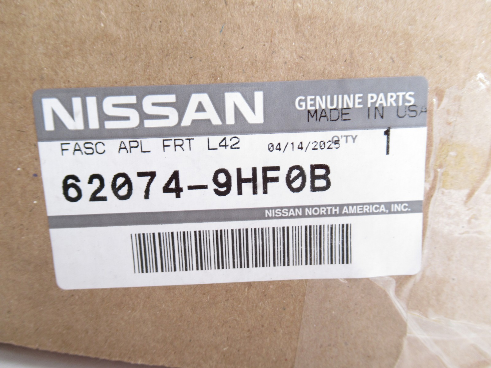 Genuine OEM Nissan 62074-9HF0B Passenger RH Grille Surround Molding 23-25 Altima