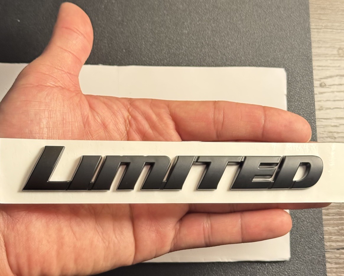 1 ×Matte Black Limited Emblem Badge Rear Door Tacoma Tundra 4Runner